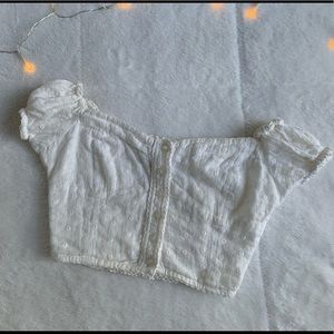 White peasant crop top from Forever21
